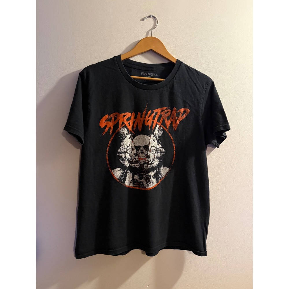 Five Nights at Freddys Springtrap Graphic T-Shirt Black Mens Large FNAF 2023